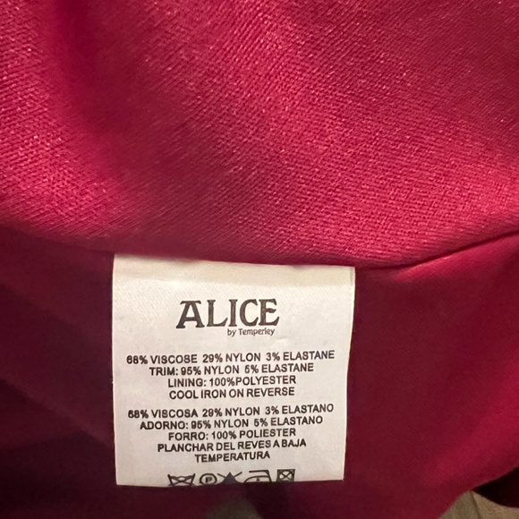 Alice by Temperley Size S burgundy and velour lace dress - Picture 5 of 8